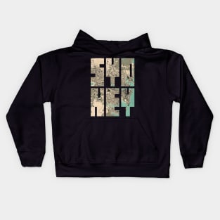 Sydney, Australia City Map Typography - Vintage Kids Hoodie